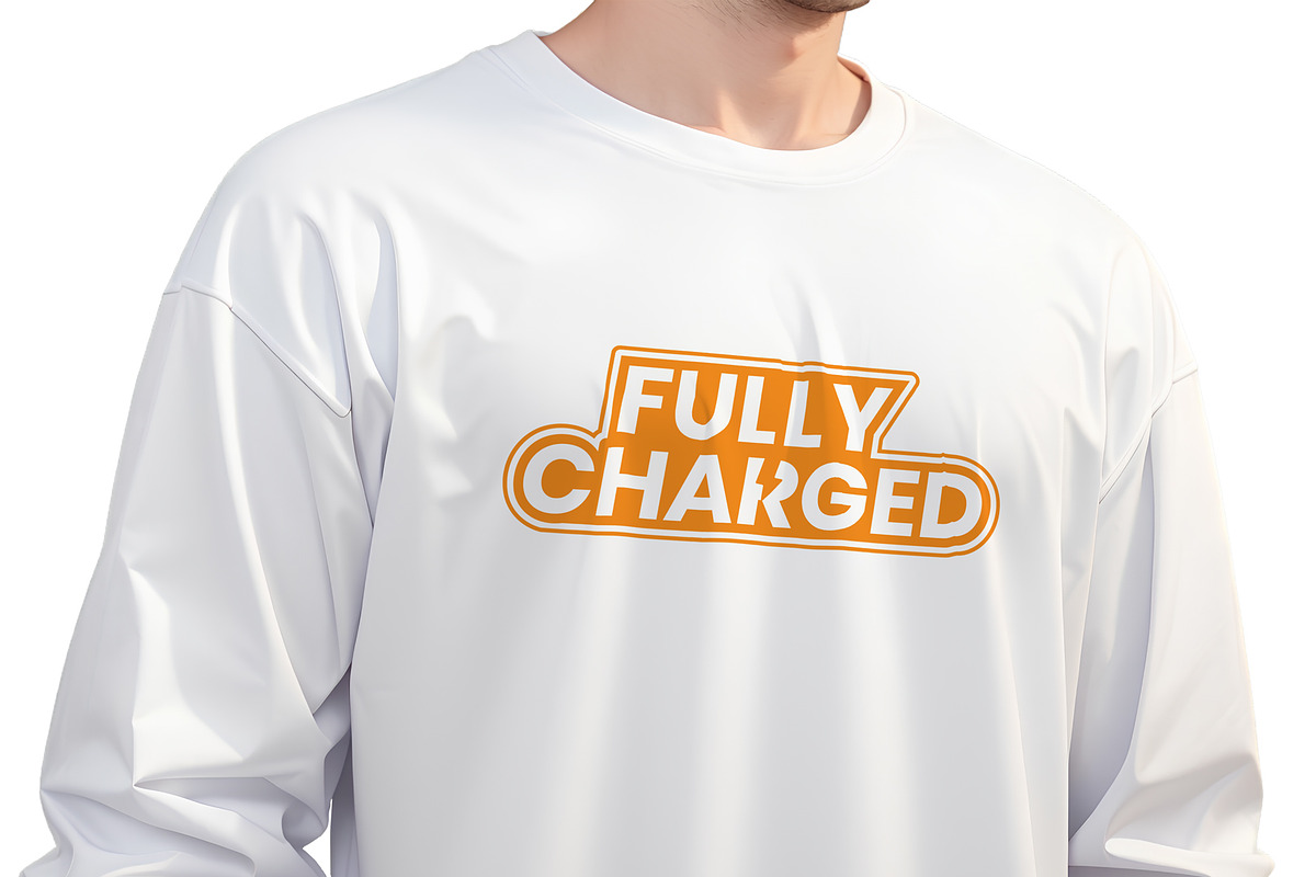 Fully Charged T-Shirt Design, a Texture Illustration by Borhan_the_selfish (Photo 2 of 3)