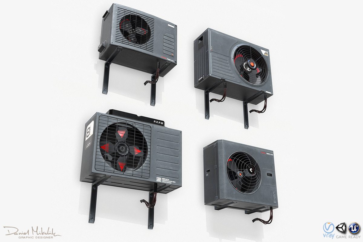 Sci-fi Air conditiong PBR, an Object 3D Model by Daniel Mikulik (Photo 1 of 20)