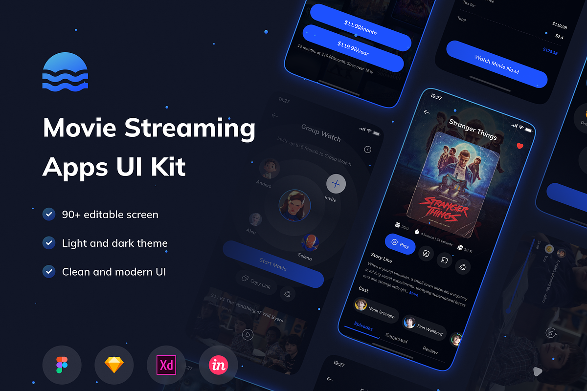 Movees - Movie Apps UI KIT, an App Template by Vektora Studio (Photo 1 of 5)