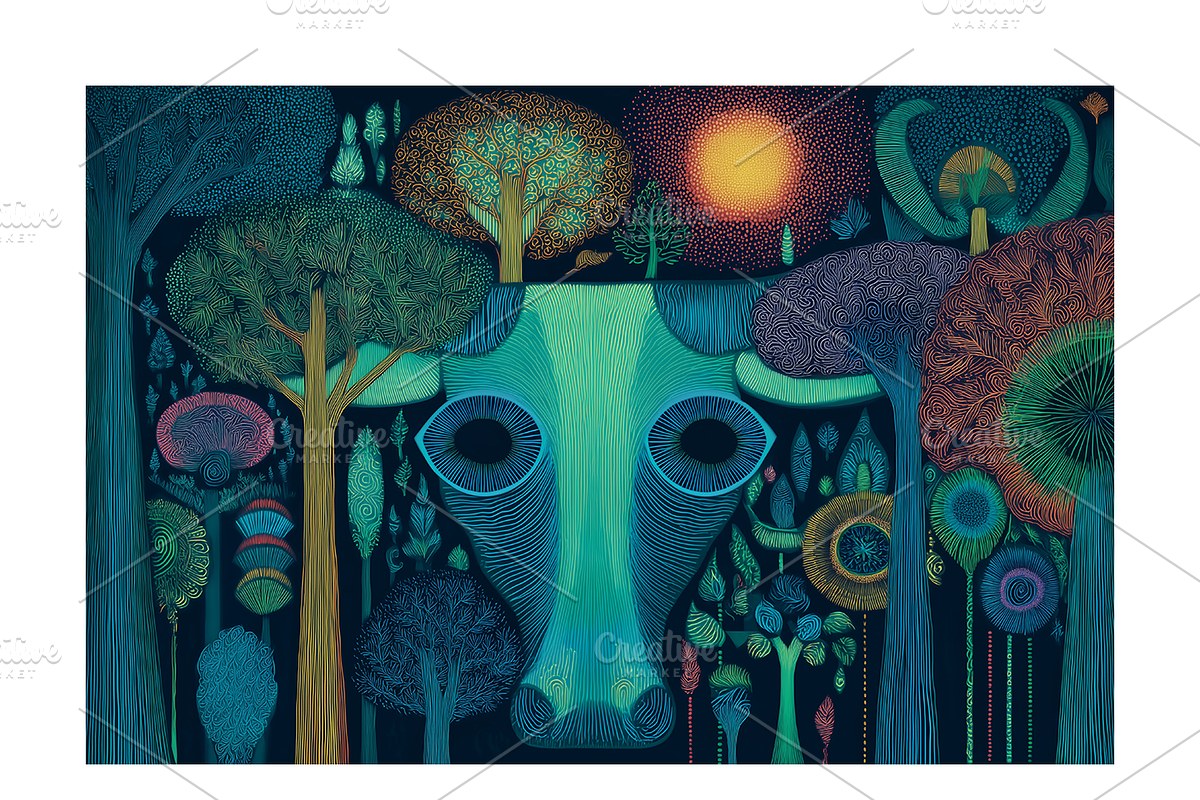 Enod. Enchanted Forest Animal Spirit, an Animal Illustration by milatovar (Photo 18 of 19)