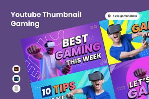 Gaming YouTube Thumbnail Design, a Social Media Template by twinstd