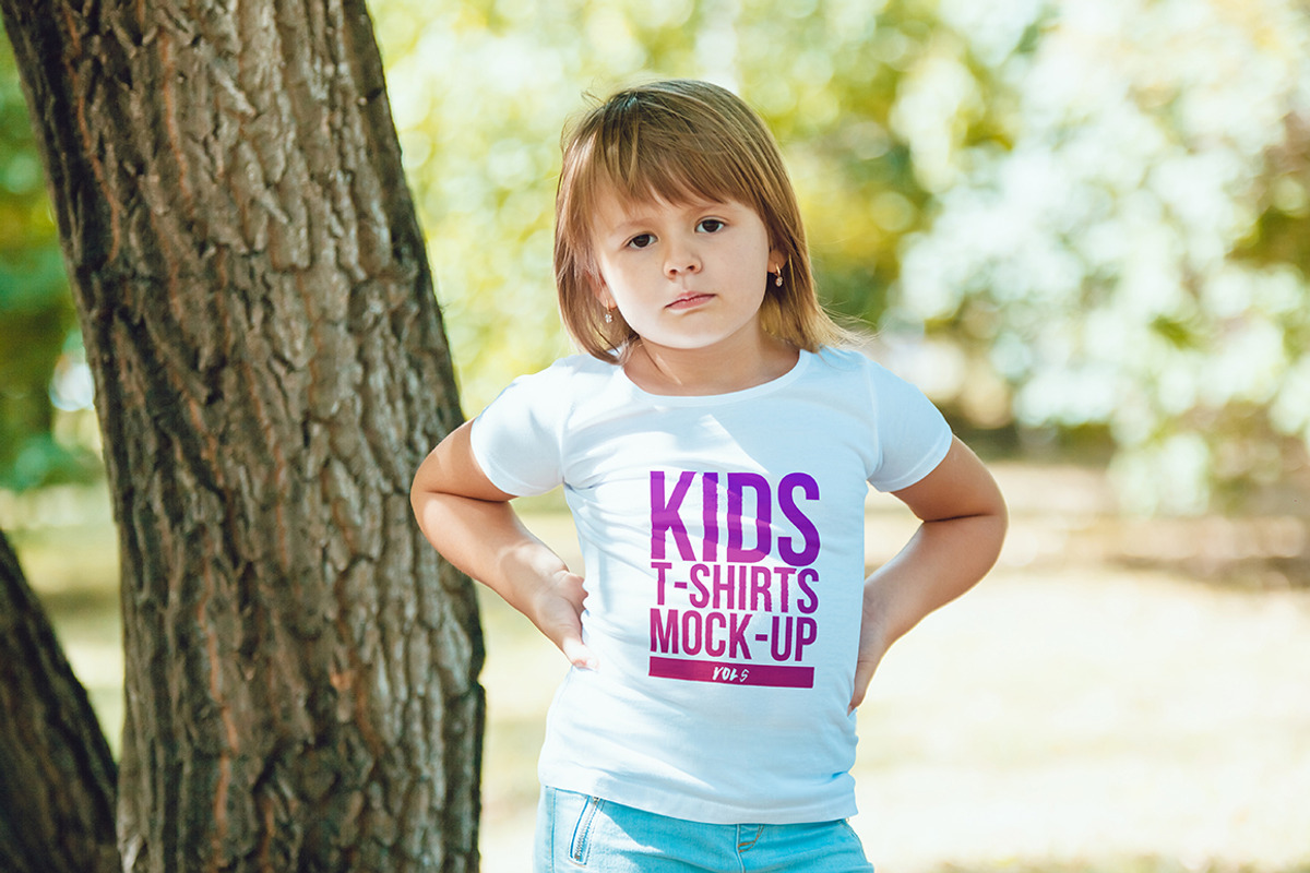 Kids T-Shirt Mock-Up Vol 5, a Shirt Mockup by Freeman Studio (Photo 12 of 17)