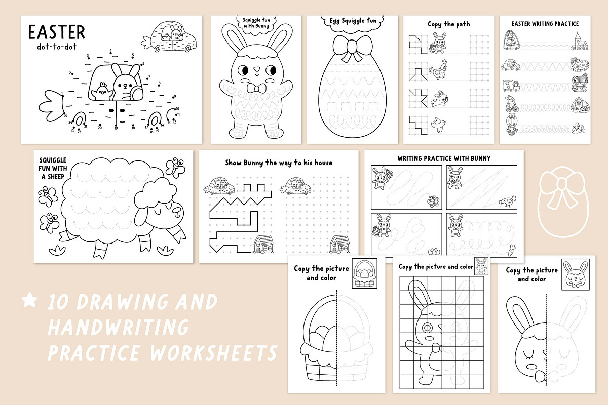 Easter village coloring games, an Education Illustration by Lexi Claus (Photo 8 of 16)