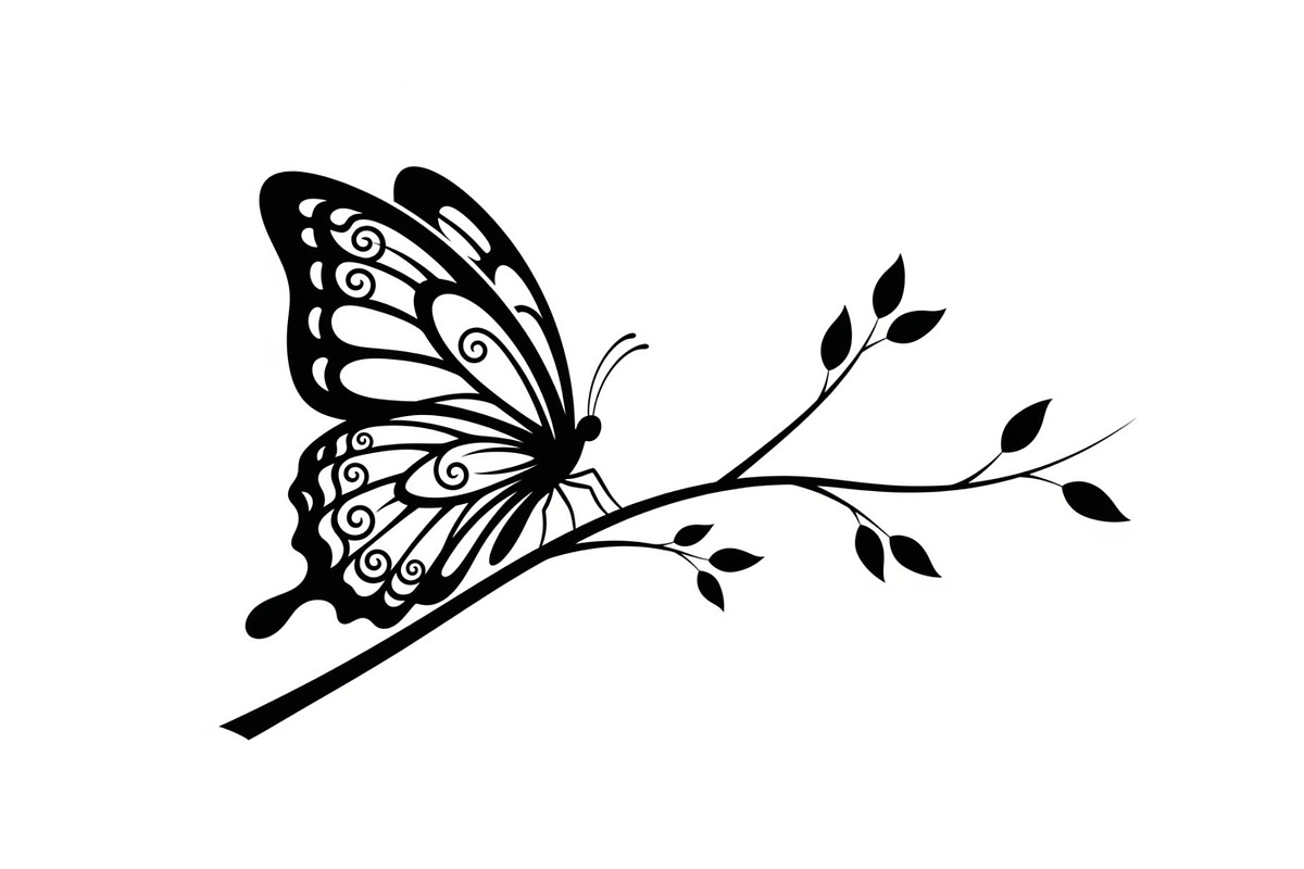 Butterfly Branch SVG Bundle, an Illustration by Creativeshirt (Photo 5 of 31)