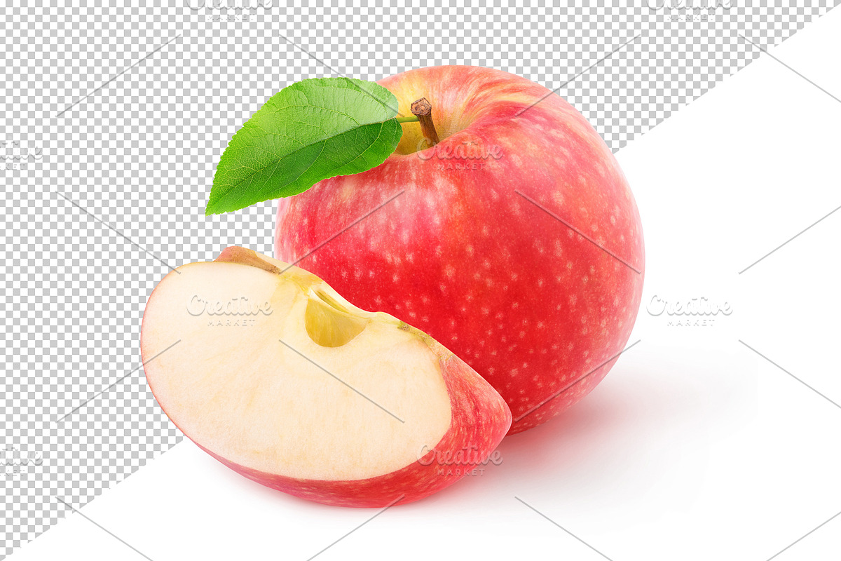 Cut red apples, an Object Graphic by Fruits+Veggies (Photo 3 of 6)