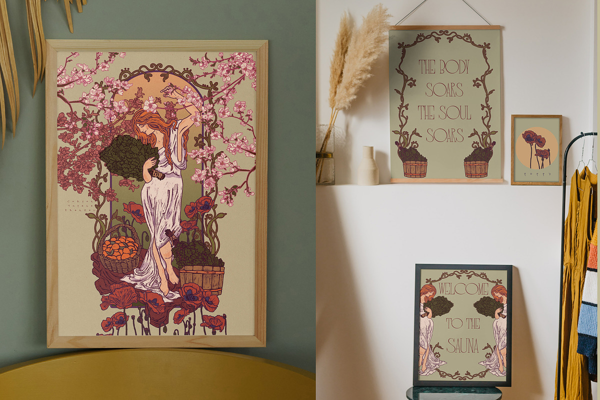 SPA floral set, a Pattern Graphic by Carpet Tapete Pretzel (Photo 9 of 9)