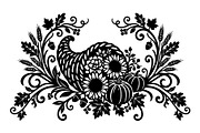Elegant Floral Pumpkin Cornucopia, an Object Graphic by Gfx_Store (Thumbnail 4 of 16)