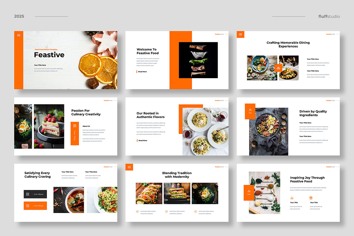 Food Restaurant Powerpoint Template, a Presentation Template by fluffstudio (Photo 2 of 5)