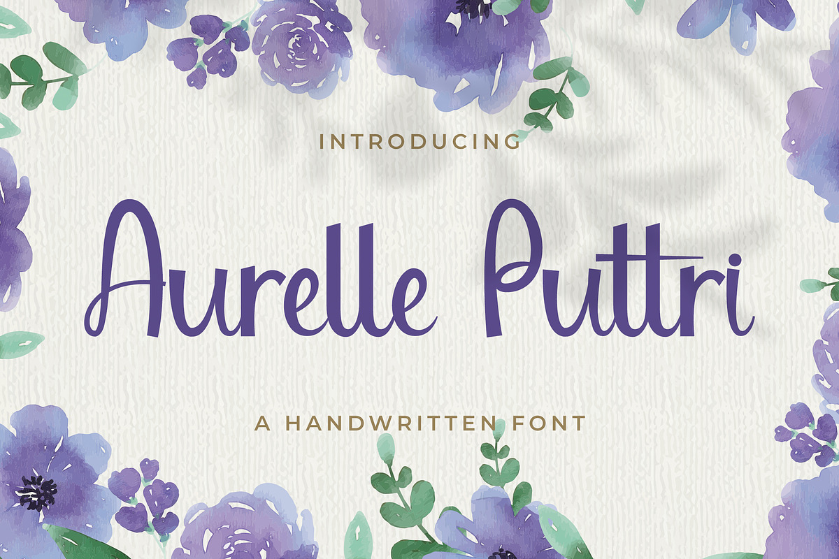 Aurelle Puttri - Handwritten Font, a Script Font by BlancaLab Studio (Photo 1 of 7)