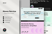 Geld - Money Service Landing Page, an UI Kit Template by Rahardi Creative (Thumbnail 1 of 4)