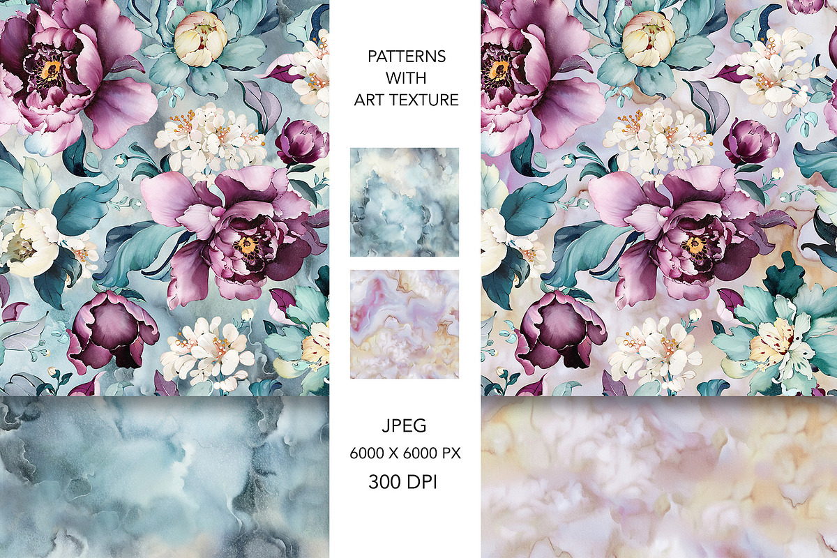 PEONIES seamless pattern, a Pattern Graphic by Lisima (Photo 5 of 16)