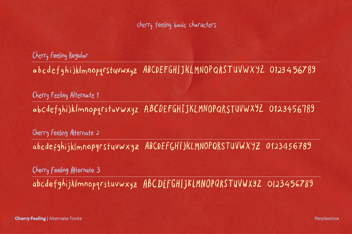 Cherry Feeling Handwritten Font, a Handwritten Font by Perplexitics (Photo 10 of 10)
