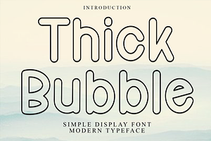 Thick Bubble, a Script Font by FreshTypeINK