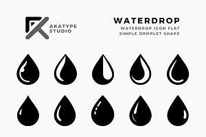 Waterdrop Icon Vector, an Icon by Akatype Studio