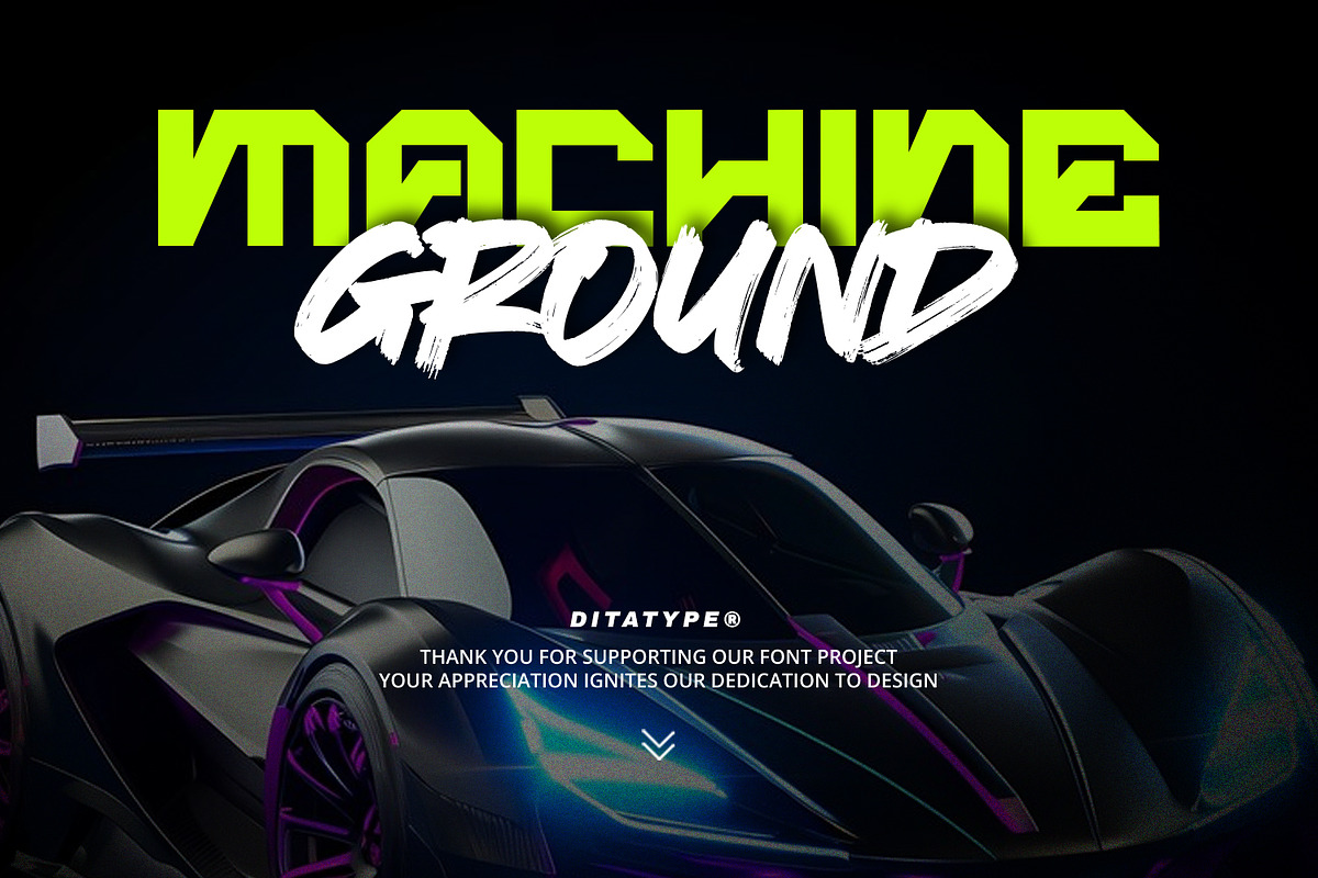 Machine Ground, a Script Font by Ditatype (Photo 11 of 11)