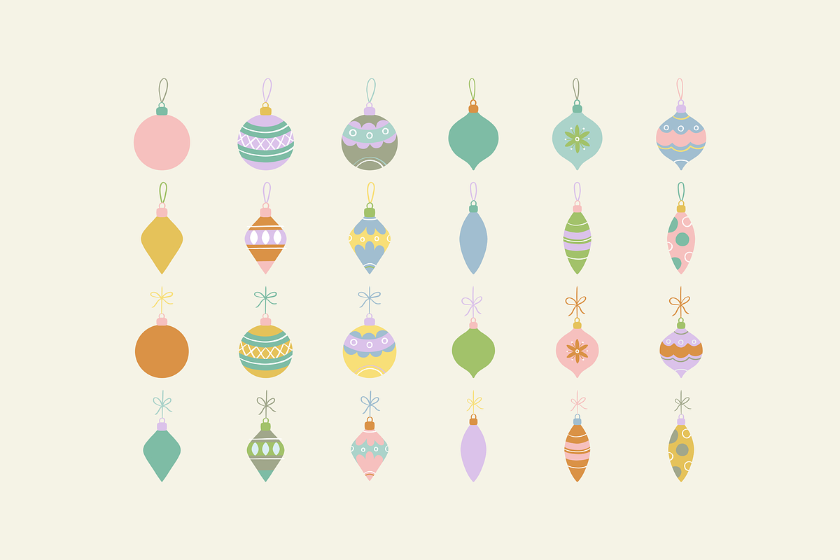Hand Drawn Bauble Illustrations, an Illustration by HonestiesPrintS (Photo 2 of 3)
