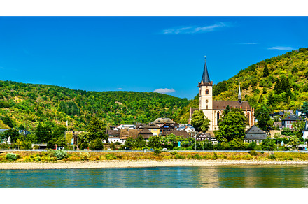 Lorch in the Rhine Gorge with St, an Architecture Photo by Leonid Andronov
