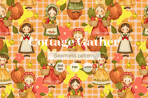 Cottage Gather, a Person Illustration by rumacorakstudio