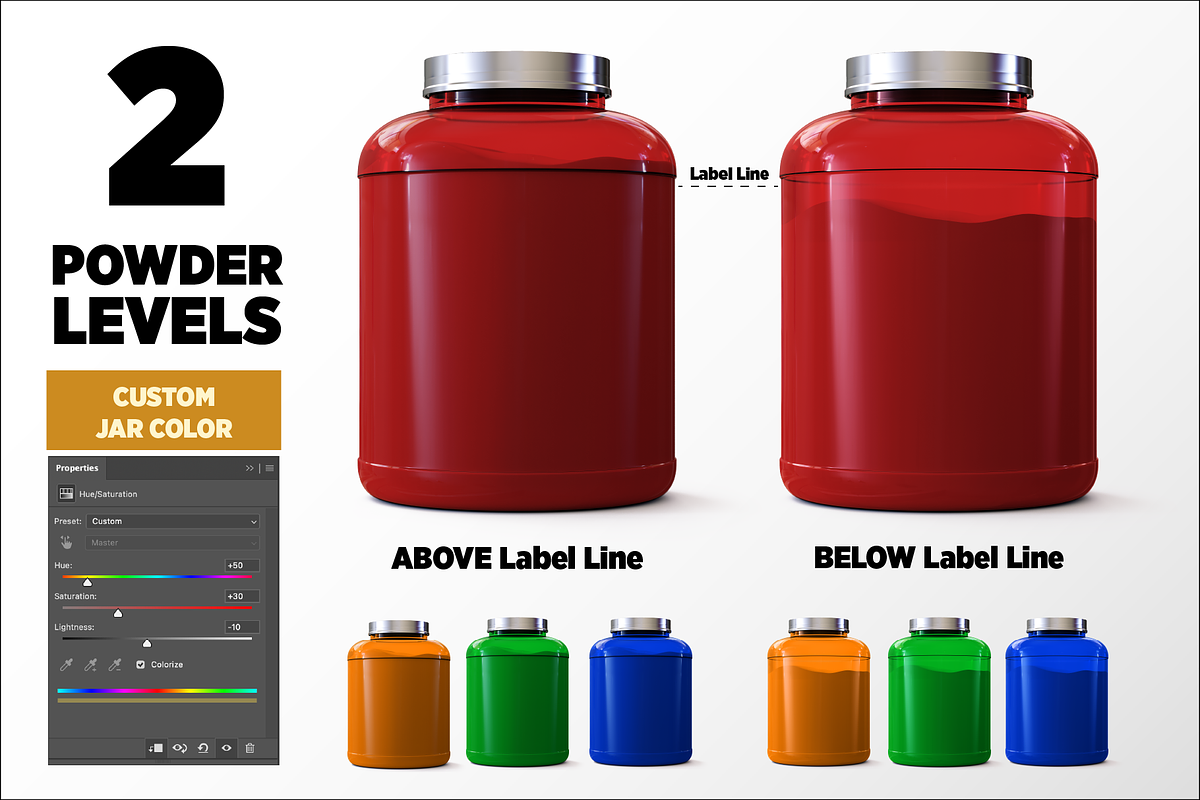 5lb Whey Protein Jar Mockup A2-Pro, a Packaging Mockup by Design Warlord (Photo 3 of 16)