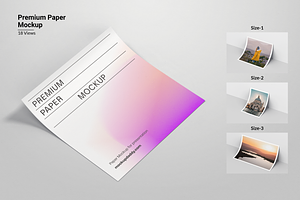 Paper Poster Photo Print Mockup