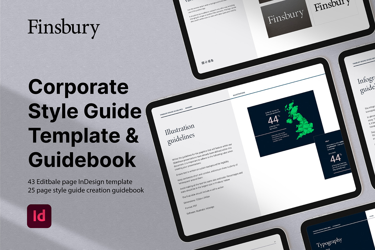 Finsbury Style Guide Template, a Presentation Template by Luxia (Photo 1 of 9)