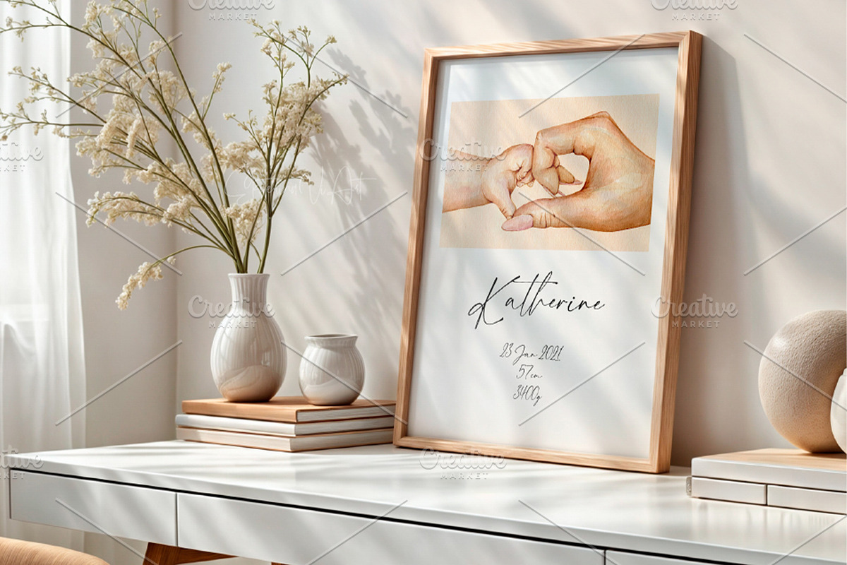 2025 Mother & Baby Heart Hands, a Person Illustration by EkaterinaViArt (Photo 3 of 5)