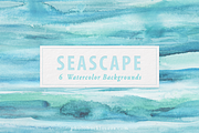 Seascape Watercolor Backgrounds, a Graphic by Photohacklovers (Thumbnail 1 of 6)