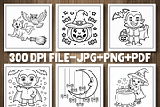 Bold And Easy Halloween Coloring, a Seasonal Illustration by Design Station (Thumbnail 2 of 5)