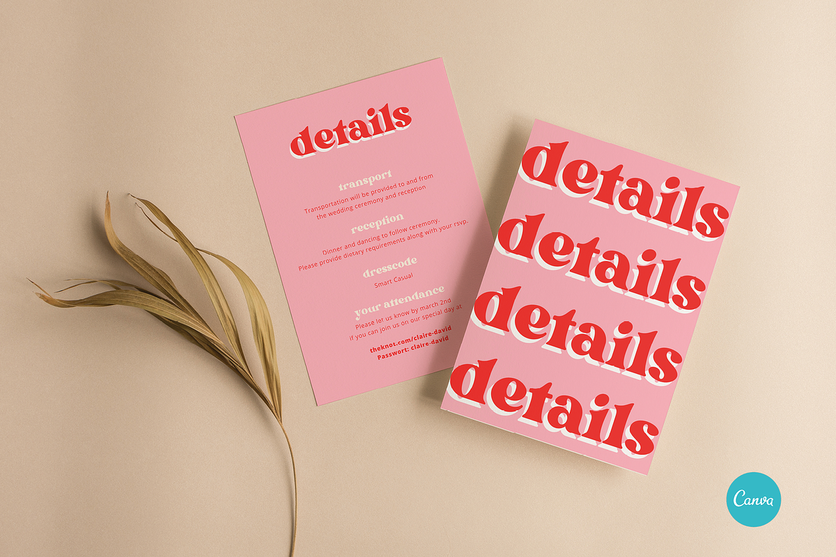 Colorful Retro Wedding Invitation, an Invitation Template by StudioVonBraitenberg (Photo 6 of 8)
