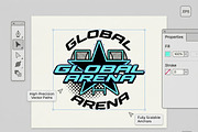 Soccer Crest 2026 Neon Badge EPS Set, an Object Graphic by NH graphic (Thumbnail 3 of 5)