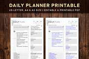 Editable Daily Planner Template, a Stationery Template by Graphicsnext (Thumbnail 1 of 4)