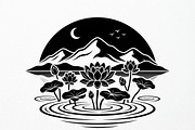60 Lotus Mountain Harmony Silhouette, an Empty State Illustration by Amazin_art (Thumbnail 12 of 31)