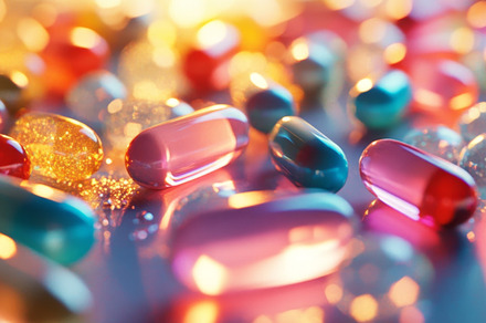 Vibrant Capsules and Soft Gel Pills in Colorful Light, an Abstract Photo by Natalia Klenova's Shop