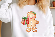 Christmas Gingerbread Man Clipart, an Illustration by SinaCreation (Thumbnail 4 of 7)