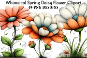 Whimsical Spring Daisy Flower Clipar, an Illustration by Daily.Designs (Thumbnail 1 of 8)