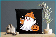 Ghost Drinking Pumpkin SVG PNG, an Object Graphic by Creativeusart (Thumbnail 4 of 4)