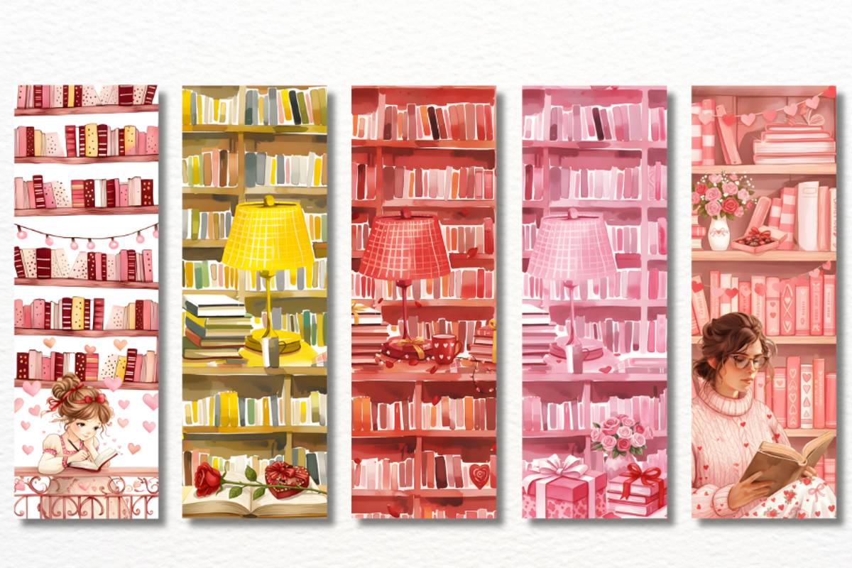 Valentine Bookmarks Png Bundle, a Graphic by Markicha Art (Photo 4 of 10)