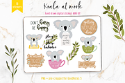 Digital Stickers Cute Koala at work, an Animal Illustration by Oh Mia Studio (Thumbnail 1 of 2)