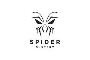 shape spider with face scare logo, a Branding & Logo Template by devastd