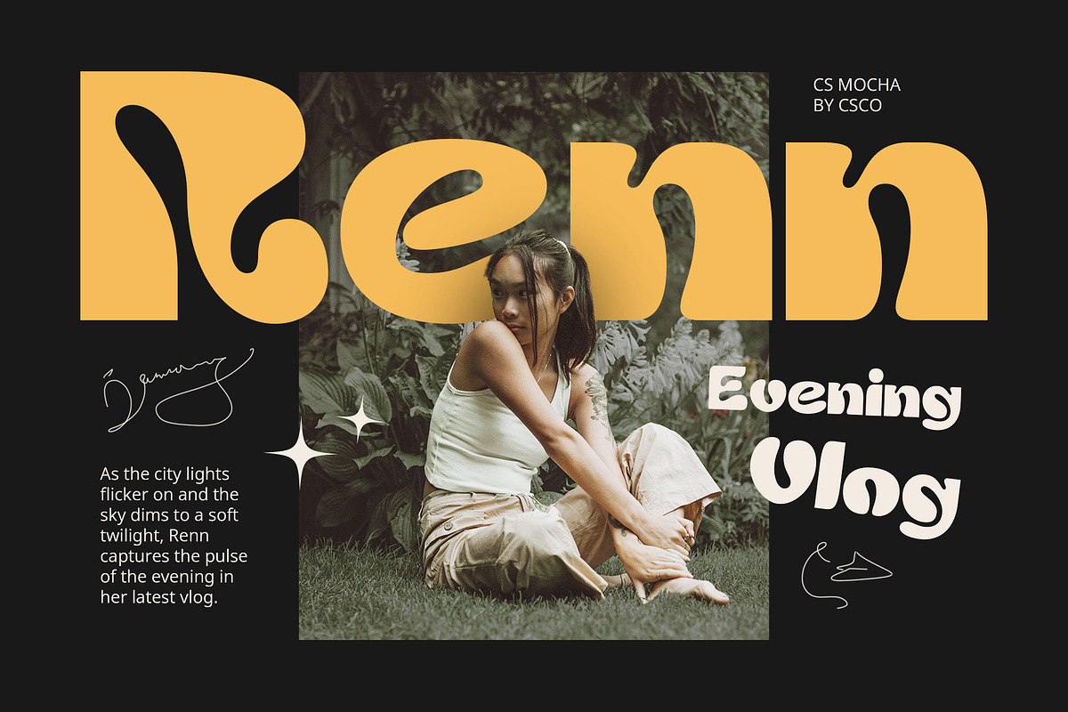 CS Mocha – Decorative Font, a Sans Serif Font by Craft Supply Co. (Photo 3 of 8)