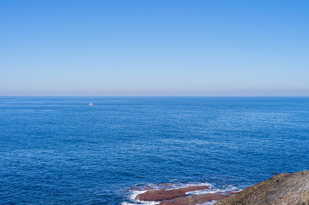 Coastal landscape with rocks and sea, a Nature Photo by Mineko