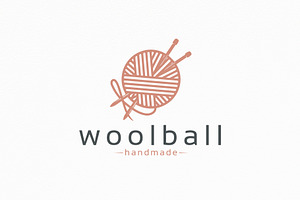 Wool Ball Logo Template