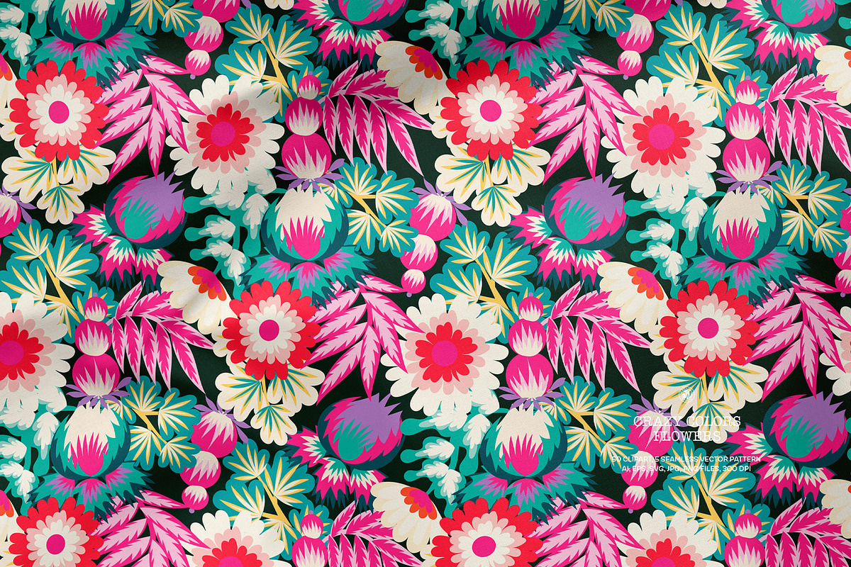 Crazy Colors Flowers, a Decorative Illustration by Bloomart Studio (Photo 8 of 8)
