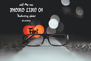 Mono line 01 font, a Handwritten Font by zao4nik (Thumbnail 1 of 5)