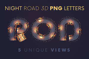 Night Road - 3D Lettering