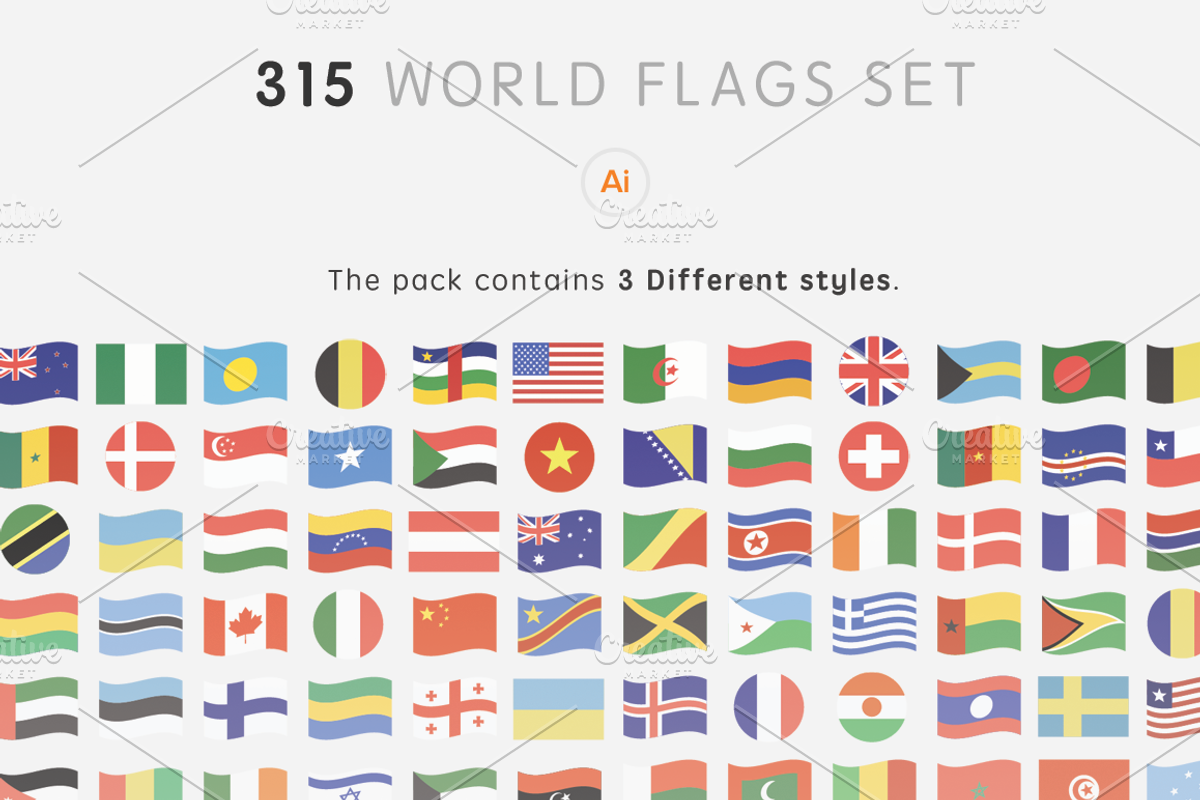 315 World Flags Set
