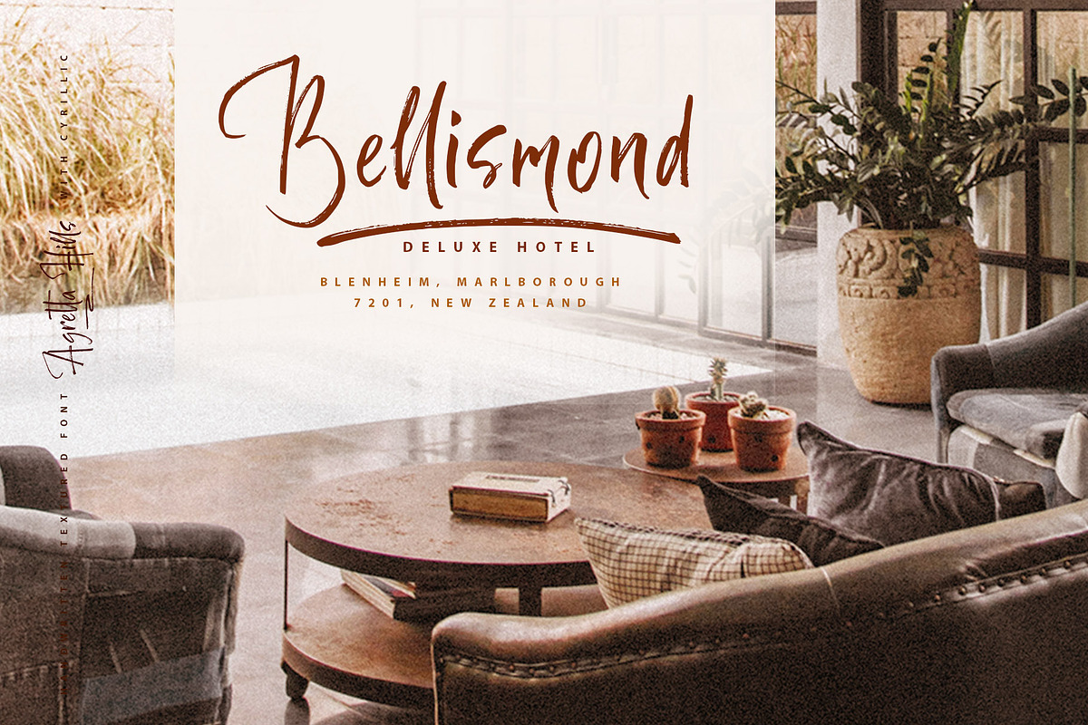 Agretta Hills Cyrillic Textured Font, a Script Font by IraDvilyuk (Photo 7 of 17)