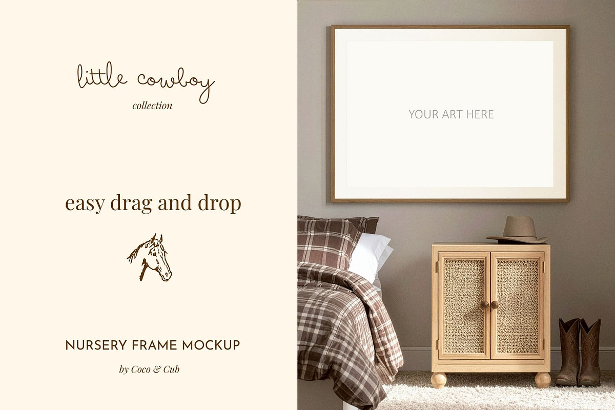 Little Cowboy Boys Mockup Frame, a Household Mockup by Coco & Cub Studio (Photo 4 of 5)
