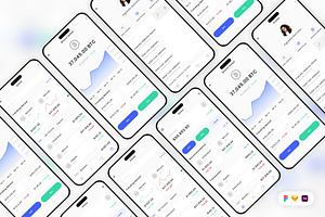 Crypto Investment Mobile App UI Kit, a Websites & App Template by Betush