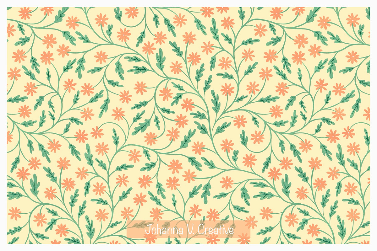 Spring Bunny Mini Pattern Collection, an Illustration by Johanna V. Creative (Photo 3 of 4)